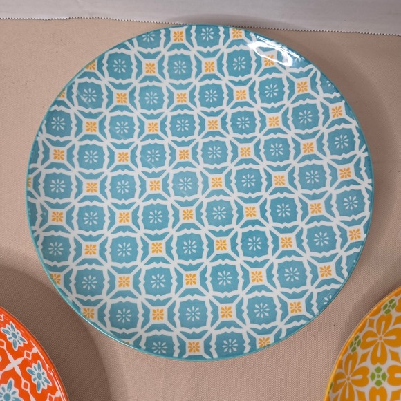 Metahom Colorful Patterned Plates Set Decorative Accent Plates Set of 3‎ - Picture 3 of 10